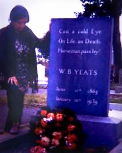 Niema at Yeats' graveside